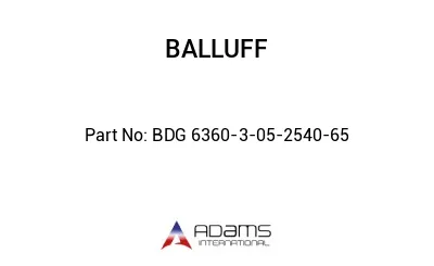 BDG 6360-3-05-2540-65									