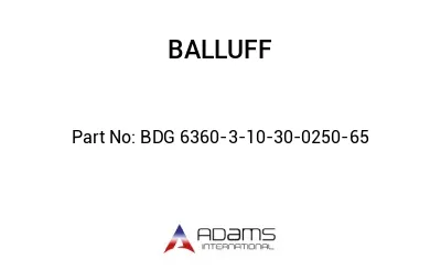 BDG 6360-3-10-30-0250-65									